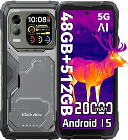 Blackview XPLORE 1 Pro - Robuuste Smartphone - 5G - 48GB RAM - 512GB ROM - 6.78 inch - Robuuste Telefoon - Nachtzicht - Android 15 - NFC - GPS - Zwart — thumbnail 1