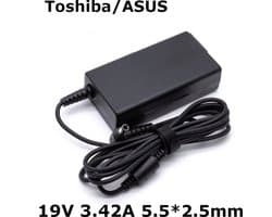 EISENZ Toshiba/Asus Laptop Adapter 19V 3.42A – Plug 5.5x2.5mm – Snelladen – Hoge Compatibiliteit - EZ1128