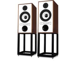 Mission 770 Standmount Speakers – High-End Boekenplank Luidsprekers – Inclusief Stands – Stereo Set – 2-weg – Passieve Luidsprekers – Walnoot