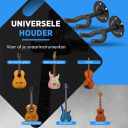 Finesse Gitaar Muurbeugel - 2-Pack - met Plectrums - Wandbeugel - Gitaarstandaard — thumbnail 5