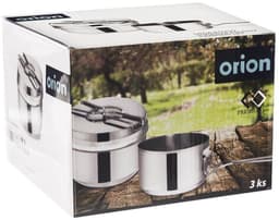 Orion - Stalen Menažka - 1,5 l & 900 ml - Opvouwbare Handgrepen - 3-Delig — thumbnail 4