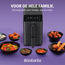 Brabantia Dubbele Airfryer XXL - 10 Liter - Gestapelde Lades - PFAS-Vrij - 2700W Vermogen - 6 Kookprogramma's - BBEK1240 — thumbnail 3