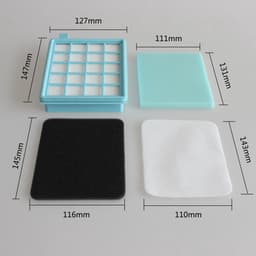 Gelijkwaardige aan origineel, HEPA Filterset geschikt voor Philips FC8058/01 Power Pro Compact - Filters — thumbnail 3
