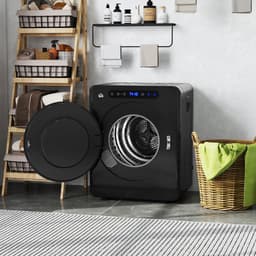 HOMCOM Wasdroger Roestvrij staal, ABS 49L x 43B x 61H cm Zwart — thumbnail 3