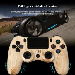 Namajunas - Draadloze Controller geschikt voor PS4/Pro/Slim/PC - Bluetooth gamepad - Geschikt voor Playstation 4 -Zes-assige sensor - LED-lichtbalk en touchscreen-functionaliteit - Audio Jack Input - Gaming Accesoires — thumbnail 5