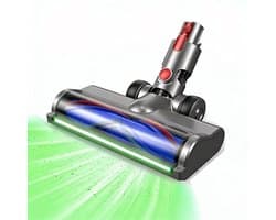 BLOSSOM Stofzuigermond - Geschikt voor Dyson Steelstofzuiger V7/V8/V10/V11/V15/G5 - Groen Led - Wasbare borstel - Stofzuigeraccessoires - Vloerzuigmond - Blauw
