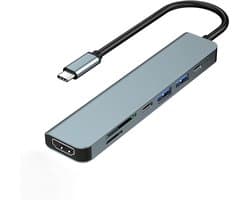 Type-C naar HDMI 4K HD dockingstation, USB 3.0 hub, multifunctioneel 7-in-1 USB-C dockingstation