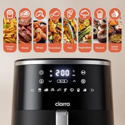 Airfryer 5 Liter met Digitale Touch Bediening - Zonder Olie Frituren, Bakken & Drogen – 8 Programma's — thumbnail 2