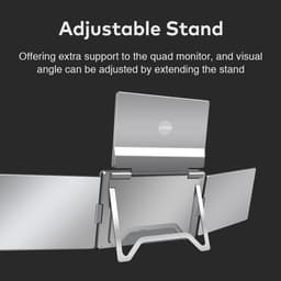 Virello® OneCable 14’’ - Portable Quad Monitor - Inclusief Beschermhoes - Draagbaar Beeldscherm - Draagbare Monitor - Full HD - IPS - Grijs — thumbnail 14