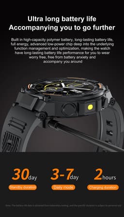 Knobbout 1.52"(3.8cm) LED Sport Smartwatch - Zijwaartse LED-verlichting- Bloeddrukmeting, hartslag monitoring en bloedzuurstof (SpO₂)-controle- Bluetooth belfunctie - Sedentaire herinnering-Sedentaire herinnering-Zwart stall+ siliconen horlogeband — thumbnail 5