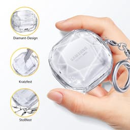 Harde Transparante Hoes Voor Galaxy Buds Serie – Geschikt Voor Buds Live, Pro, 2 & 2 Pro | Schokbestendig + Sleutelhanger — thumbnail 3