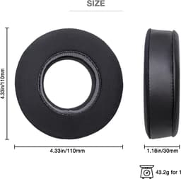 Grote 100mm Cooling Gel Over-Ear Kussen Vervanging voor Hoofdtelefoons — thumbnail 2