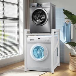 Verstelbare Wasmachine en Droger Stapelset - Hoogte Instelbaar en Stapelbaar — thumbnail 1