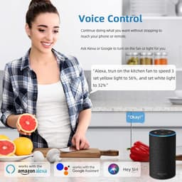 Intrekbare Plafondventilator met Verlichting en Bluetooth Speaker — thumbnail 2