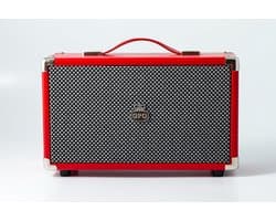 Vintage Bluetooth Speaker 25 Watt Rood met Subwoofer en RCA-ingang