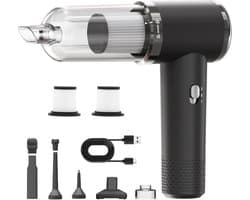 Kruimeldief Draadloos - Auto Stofzuiger - Handstofzuiger - Zwart