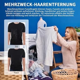 12-delige veilige wasmachine-reinigingsset voor huisdierenhaar, inclusief zeer efficiënte pluizenballen en pluizenverzamelaar, pluizenfilter en praktische accessoires voor wasverzorging - Wasmachine-accessoires — thumbnail 3