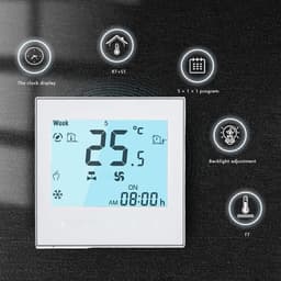 Programmeerbare Wifi Thermostaat met Touchscreen voor Verwarming & Koeling - Smart Home Compatibel met Alexa & Google Home — thumbnail 4