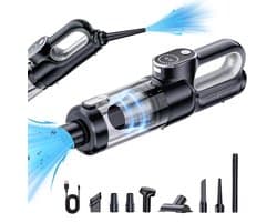 Draadloze handstofzuiger, krachtige draadloze stofzuiger, stofverwijdering met één druk op de knop, autostoftzuiger, multifunctionele mini-autostoftzuiger, draagbare stofzuiger, zilveren uitvoering 3