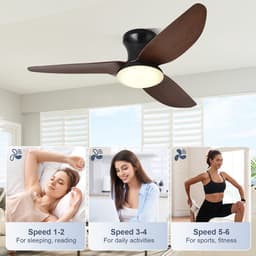 MUPOO Smart Plafondventilator met verlichting Ø100 cm - Dimbaar - APP & Afstandsbediening - 60W - 6 Snelheden - 3000-6000 K - Geheugenfunctie - Timer - Zomer/Winter functie - Modern - Woonkamer Slaapkamer Kantoor — thumbnail 4