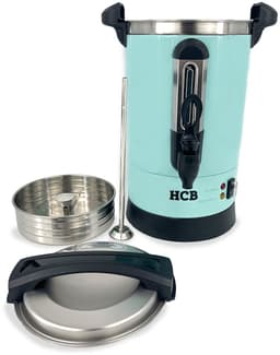 HCB® - Professionele Horeca Percolator - 5,3 liter - 35 kopjes - 230V - RVS / INOX Perculator - Elektrisch koffiezetapparaat - Volautomatische koffiemachine - 30x30x43 cm (DxBxH) - 2.40 kg - 1356 — thumbnail 3