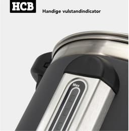 HCB® - Professionele Horeca Percolator - 20,5 liter - 135 kopjes - zwart - 230V - RVS / INOX Perculator - Elektrisch koffiezetapparaat - Volautomatische koffiemachine - 33x37x56 cm (DxBxH) - 3.40 kg - 1355 — thumbnail 5