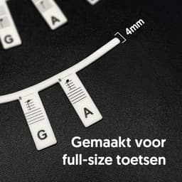 Siliconen Piano Stickers Afneembaar of Keyboard Stickers Herbruikbaar - Wit — thumbnail 4