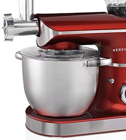 Keukenmachine met drievoudige functie, 7,5 liter, vleesmolen, mixer, 2200 W, rood — thumbnail 4