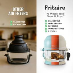 Gezonde Contactloze Airfryer 5L met Glazen Pan en 360 Graden Zicht — thumbnail 6