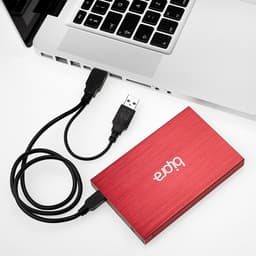 Externe Pocket Harde Schijf 100GB USB 2.0 Slank Ontwerp Rood — thumbnail 2