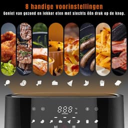 RVV® Airfryer XXL - Mini-oven - Heteluchtfriteuse - 9L - 8 Programma's — thumbnail 5