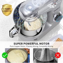 Keukenmachine 1300 W, 5,5 L, Kneedmachine met 10 Versnellingen en Stille Fermentatiefunctie — thumbnail 2