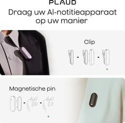 Plaud Notepin - LLM Empowered AI Voice Recorder - 64 gb intern geheugen - Cosmic Gray — thumbnail 5