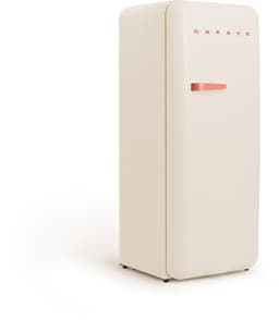 CREATE - Koelkast in retrostijl - Gebroken wit - Handvat Terracotta - FRIDGE RETRO 281L — thumbnail 3