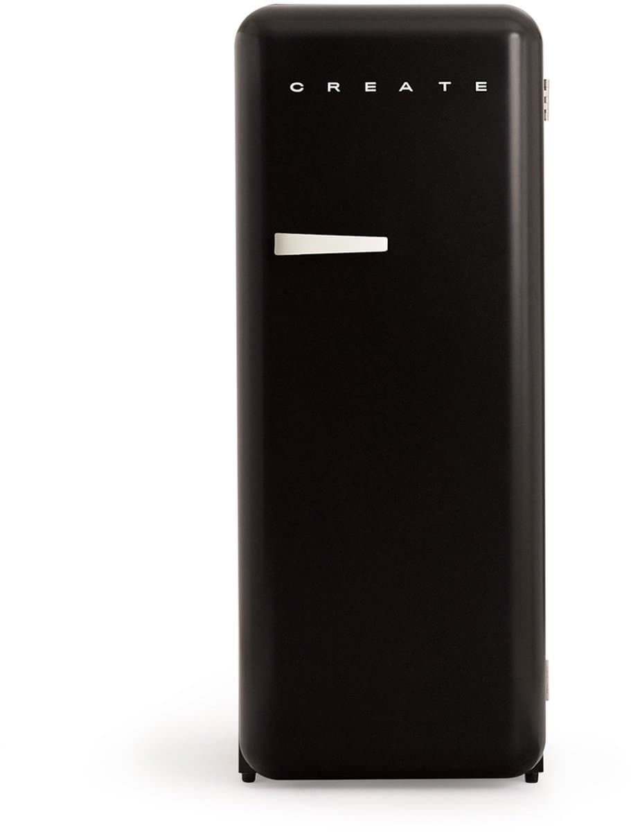 CREATE - Koelkast in retrostijl - Zwart - Handvat Gebroken wit - FRIDGE RETRO 281L — afbeelding 1
