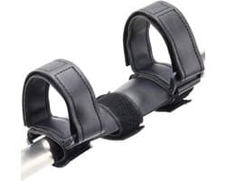 TTGoods - Fiets Speaker Strap Mount Zwart PU Lederen Verstelbare Draagbare Waterdichte Dubbele Veters - UTV Draadloze Speakers Houder Accessoire Voor Golf Cart Railing Waterkokers Bevestiging