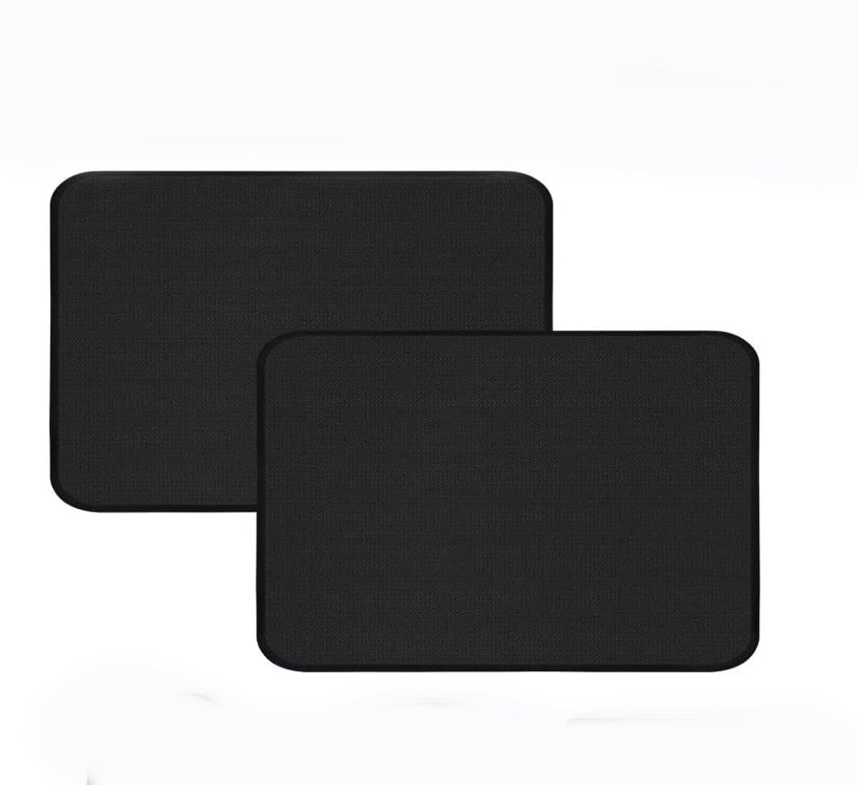 Bureaubladbeschermingspad - 2 stuks - Hittebestendige mat, geschikt voor airfryers - Ovenbeschermer - Sneldrogende koffiemat - BBQ beschermer - Geschikt voor airfryer, koffiezetapparaat en blender - 80 * 60 cm - Zwart — afbeelding 1