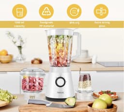 Vedder House - Keukenmachine - 3 functies - Blender - Hakmolen - Versnipperaar - Foodprocessor — thumbnail 2