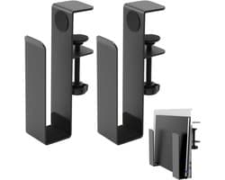 2x Laptop Houder Bureau Zijkant - Verstelbare Tafel Zijplank voor Laptop & Tablet - Ruimtebesparend & Klembevestiging