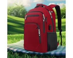 MODFU Laptop Rugzak Oxford Stof – USB Oplaadpoort – 15,6 Inch – Waterafstotend – Zwart Grijs Blauw