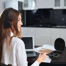 Koptelefoon Hoes - Hardcover Koptelefoon Case Headphone Case - Opberghoes - Hard Case - Waterdicht - On-ear/Over-ear - beschermhoes - draagbare anti-val hoofdtelefoonhoes - voor eenvoudig transport op reis - Zwart — thumbnail 2