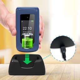 Simlockvrije Senioren Mobiele Telefoon Inklapbaar met Grote Toetsen en Laadstation — thumbnail 2