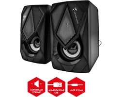 USB Gaming Speaker met RGB LED Verlichting en Volumeregeling