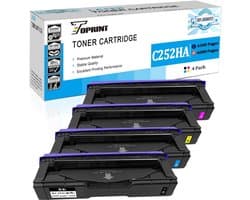 4 Kleuren Hoge Capaciteit Compatibele Tonercartridges voor Ricoh SP C252 C262 Series - Zwart, Cyaan, Magenta, Geel