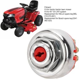 8 Pole Ignition Switch - Starter Switch Vervanging voor Tractor - Grasmaaier voor 6V 12V 24V Systeem met Reserve Sleutel — thumbnail 3