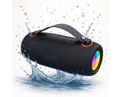 SyncGear Bluetooth Speaker 30W – Draagbare Draadloze Speaker met RGB Lichtshow - Muziekbox - Tot 20 uur - Geluidsbox - Zwart