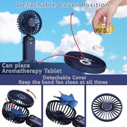 Draagbare Mini Ventilator met USB Oplaadfunctie - Stille, Opvouwbare Ventilator voor Thuis en Reizen — thumbnail 3