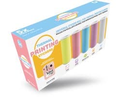 Vision Products Universele navulling stickers 5 rollen (57 x 30 mm) voor Kindercamera met Printer en Pocket Printer