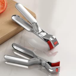 RVS-grippers voor hete platen - Ergonomisch antislipontwerp - Anti-verbranding - Multifunctionele tang voor magnetron, oven, airfryer, stoompan, potten en kommen - voor veilige grip en hittebescherming — thumbnail 8