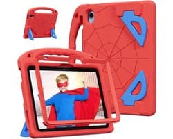 Kinderen iPad Case 11 Inch 2025 - Schokbestendige Hoes met Ingebouwde Screen Protector - Rood